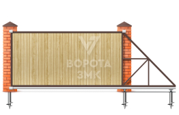 Ворота откатные 8 метров 8000×2800 ЗМК-8101